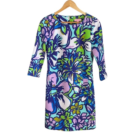 Lilly Pulitzer Dresses & Skirts - Lilly Pulitzer Charlene Dress Women's Multi Color Spectrum Blue Size Small